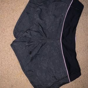 Gray and pink textured lulemon shorts rare